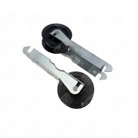 LOT DE 2 GALETS POULIES TENDEURS ET SUPPORTS D'ORIGINE SÈCHE-LINGE - 06017597, 40004610