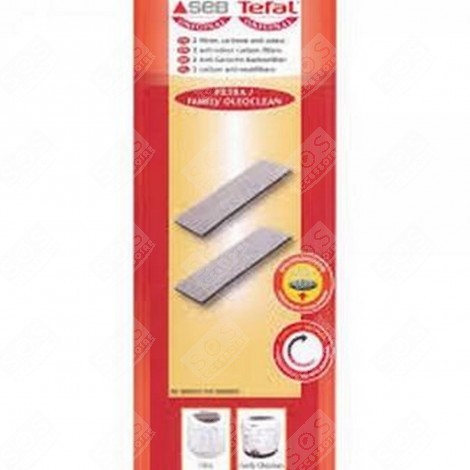 LOT 2 FILTRES CARBONE ANTI ODEUR FILTRA FAMILY OLEOCLEAN FRITEUSE, AIRFRYER - XA930101 XA930201