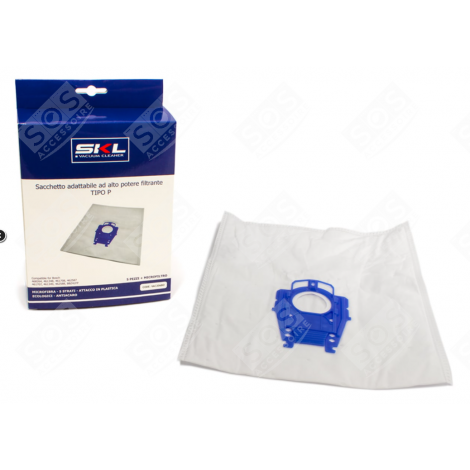 BOITE DE 5 SACS TYPE P  COMPATIBLE + 1 MICRO FILTRE ASPIRATEUR - 00468264, 00461349