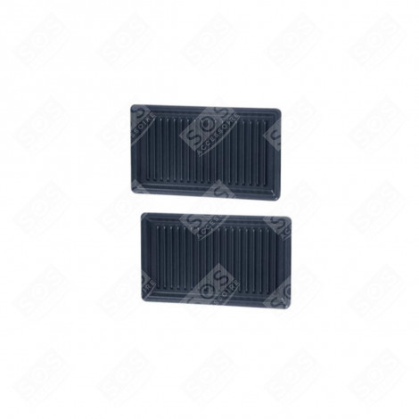 LOT DE 2 PLAQUES GRILL PANINI GAUFRIER, CROQUE-MONSIEUR - XA800312