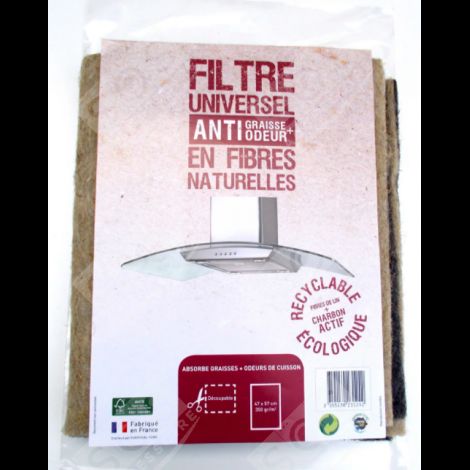 FILTRE À CHARBON BIO EN FIBRE DE LIN NATUREL  HOTTE - 484000008652, 484000000836