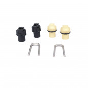Kit 2 buses noires et blanches + joints + u de fixation