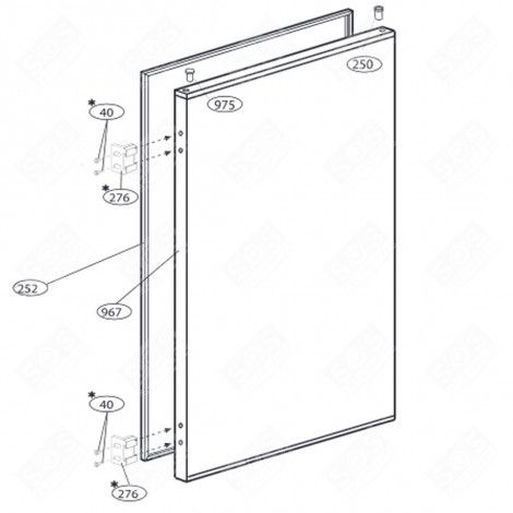 JOINT DE PORTE (RÉFRIGÉRATEUR) REPÈRE 252 RÉFRIGÉRATEUR, CONGÉLATEUR - 4150052900