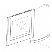 Vitre extérieure (repère 735)