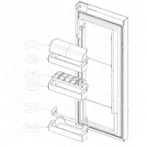 BALCONNET À BOUTEILLES (REPÈRE 258) RÉFRIGÉRATEUR, CONGÉLATEUR - 4866891800