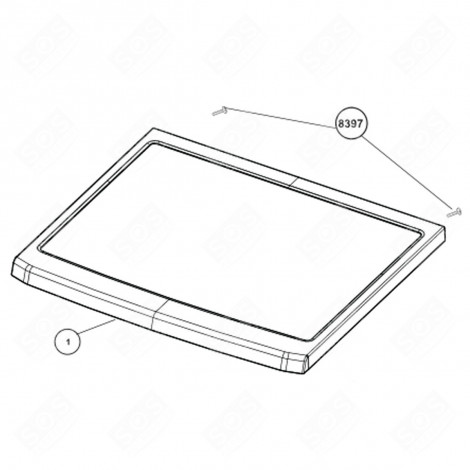 COUVERCLE MACHINE À LAVER, LAVE-LINGE - 2877500700