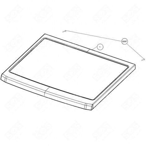 COUVERCLE (REPÈRE 1) MACHINE À LAVER, LAVE-LINGE - 2938800100