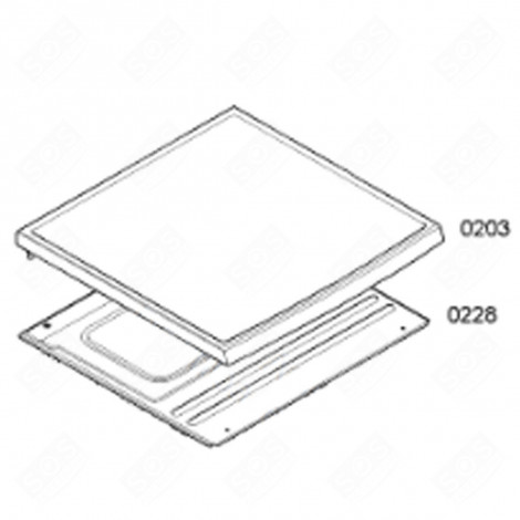 COUVERCLE D'ORIGINE MACHINE À LAVER, LAVE-LINGE - 00680763, 680763