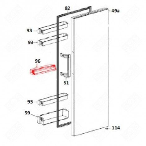 BALCONNET BOUTEILLES (REPÈRE 59) RÉFRIGÉRATEUR, CONGÉLATEUR - 49112646