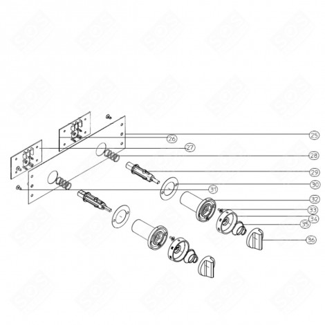 RESSORT (REPÈRE 28) FOUR, CUISINIÈRE - 400399