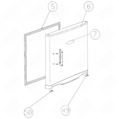 JOINT DE PORTE  CONGÉLATEUR (REPÈRE 5) RÉFRIGÉRATEUR, CONGÉLATEUR - AS0004200