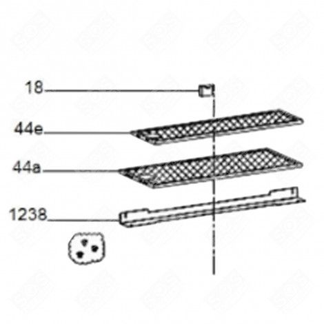 GRAND FILTRE MÉTALLIQUE (REPÈRE 44A) HOTTE - 49038892