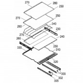 Tablette verre - complète (repère 240)