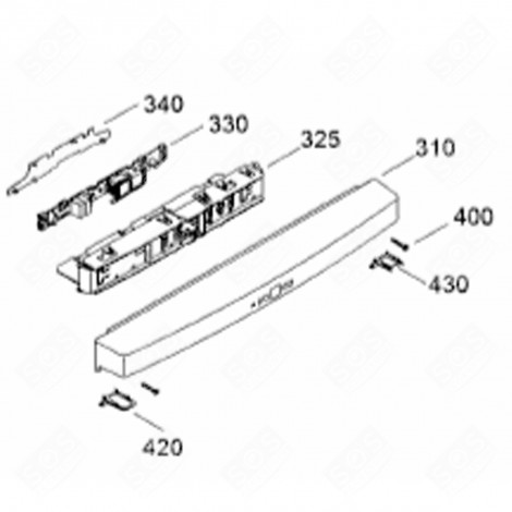 PLATINE INTÉGRALE (REPÈRE 330) FRIGO, RÉFRIGÉRATEUR, CONGÉLATEUR - 614629100