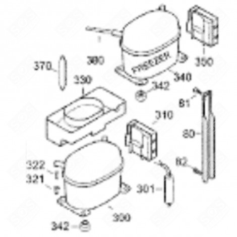 PLATINE INTÉGRALE (REPÈRE 350) FRIGO, RÉFRIGÉRATEUR, CONGÉLATEUR - 6143347