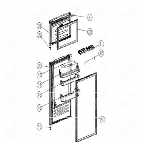 BALCONNET BOUTEILLES (REPÈRE 46) RÉFRIGÉRATEUR, CONGÉLATEUR - AS0017801