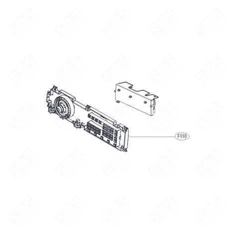 CARTE ÉLECTRONIQUE, MODULE D'AFFICHAGE (REPÈRE F110) MACHINE À LAVER, LAVE-LINGE - EBR31484309