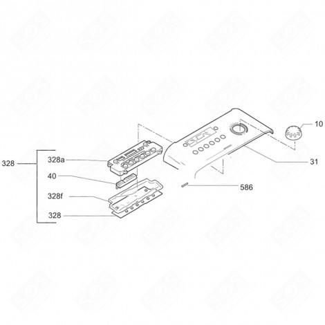 CARTE ÉLECTRONIQUE, MODULE COMPLET (REPÈRE 328) MACHINE À LAVER, LAVE-LINGE - 46005390