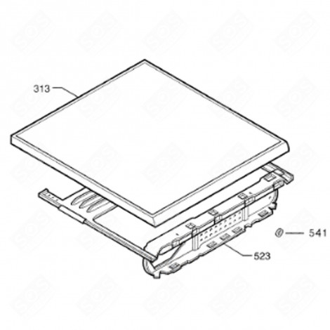COUVERCLE DESSUS (REPÈRE 313) MACHINE À LAVER, LAVE-LINGE - 1321126003