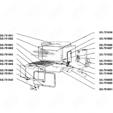 BALCONNET À BOUTEILLES (REPÈRE SS-791546) RÉFRIGÉRATEUR, CONGÉLATEUR - SS-791546