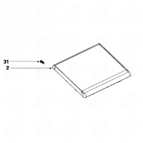 TOP D'ORIGINE (REPÈRE 2) MACHINE À LAVER, LAVE-LINGE - 52X2752