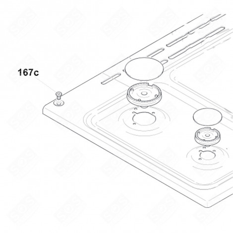 SUPPORT CHARNIÈRE REPÈRE 167C FOUR, CUISINIÈRE - 42391175