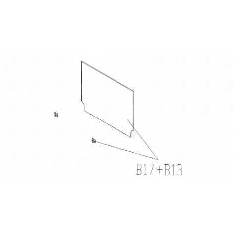 VITRE INTÉRIEURE (REPÈRE B17) FOUR, CUISINIÈRE - 605C50