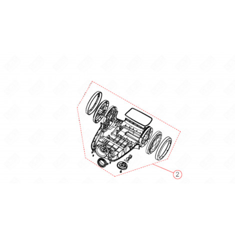 ROUE ARRIÈRE (REPÈRE 2) ASPIRATEUR - 4055296687