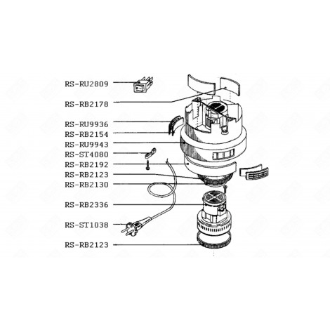 FILTRE (REPÈRE RS-RB2154) ASPIRATEUR - RS-RB2154