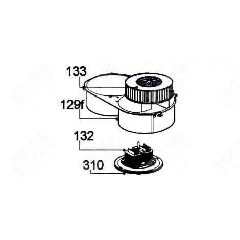 MOTEUR (REPÈRE 132) HOTTE - 49015987