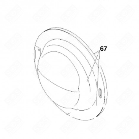 HUBLOT COMPLET REPÈRE 67 MACHINE À LAVER, LAVE-LINGE - 45319399