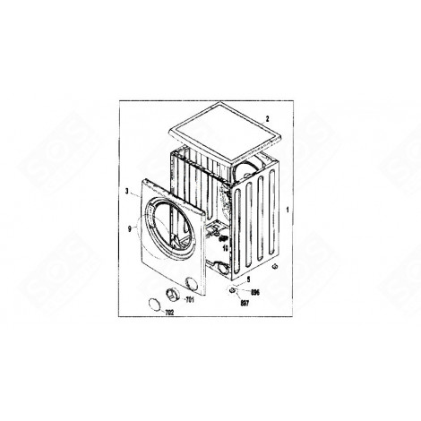 COUVERCLE MACHINE À LAVER, LAVE-LINGE - 42080167