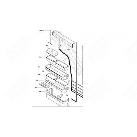 BALCONNET PETITS POTS (REPÈRE 93H) RÉFRIGÉRATEUR, CONGÉLATEUR - 41004419