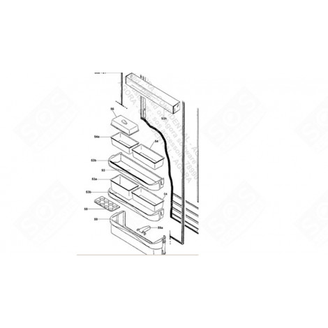 BALCONNET PORTE BOUTEILLE (REPÈRE 59) FRIGO, RÉFRIGÉRATEUR, CONGÉLATEUR - 41000735