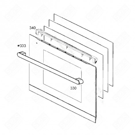 PROFIL SUPÈRIEUR REPÈRE 340 FOUR, CUISINIÈRE - 484F71