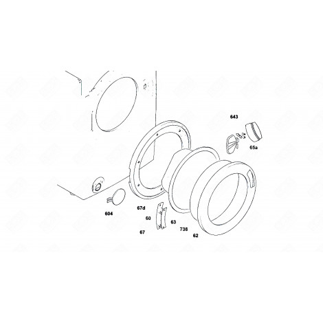 HUBLOT COMPLET REPÈRE 67 MACHINE À LAVER, LAVE-LINGE - 43029254