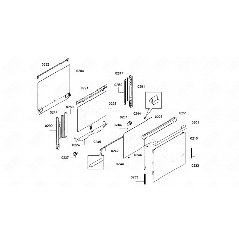 VITRE EXTÉRIEURE (REPÈRE 210) FOUR, CUISINIÈRE - 00772001, 00776038
