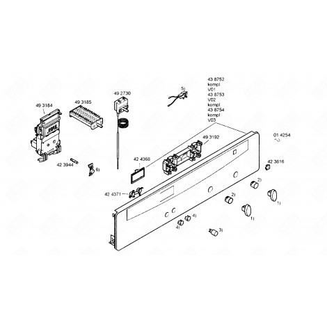 COMMUTATEUR (REPÈRE 49 3185) FOUR, CUISINIÈRE - 00493185