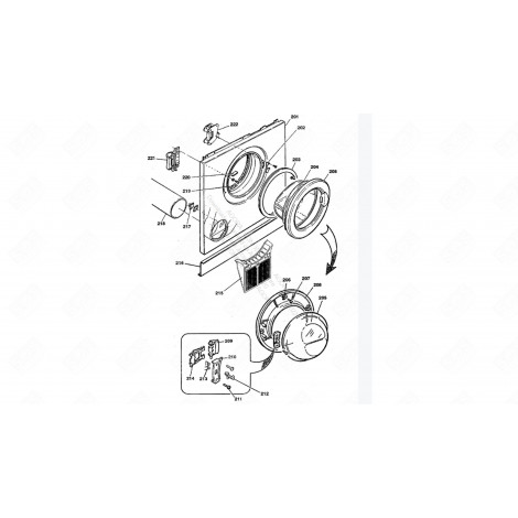 POIGNÉE (REPÈRE 222) SÈCHE-LINGE - 47181