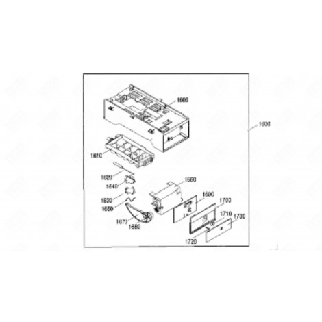 KIT FABRIQUE (REPÈRE 1600) FRIGO, RÉFRIGÉRATEUR, CONGÉLATEUR - 9592766