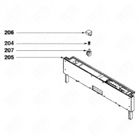 BANDEAU (REPÈRE 205) LAVE-VAISSELLE - 32X4347