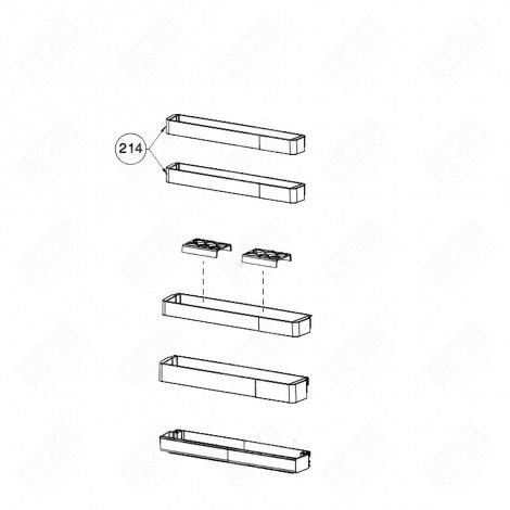 BALCONNET DE PORTE ( REPÈRE 214 )  562X830X580 MM RÉFRIGÉRATEUR, CONGÉLATEUR - 5734680200