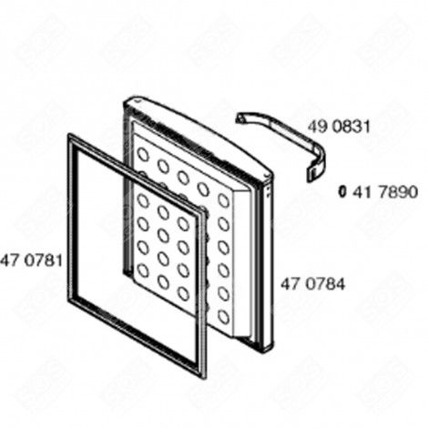 PORTE DE CONGÉLATEUR (REPÈRE 470784) RÉFRIGÉRATEUR, CONGÉLATEUR - 00470784