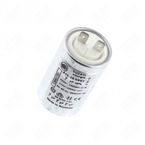 CONDENSATEUR  UNIVERSEL 7 MF SÈCHE-LINGE - 1256417013, 1256539402