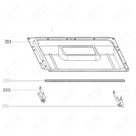 JOINT DE TOUR DE PORTE (REPÈRE 204) LAVE-VAISSELLE - 721C92
