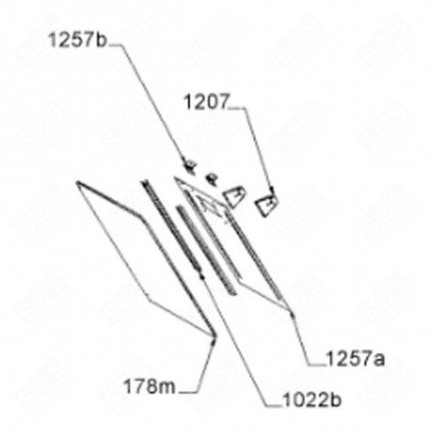 VERRE SUPÉRIEUR (REPÈRE 178M) HOTTE - 49040421 