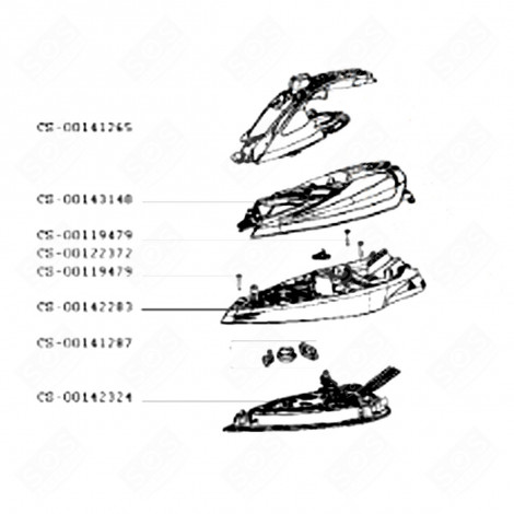 SEMELLE COMPLET (REPÈRE CS-00142324) CENTRALE VAPEUR, FER À REPASSER - CS-00142324