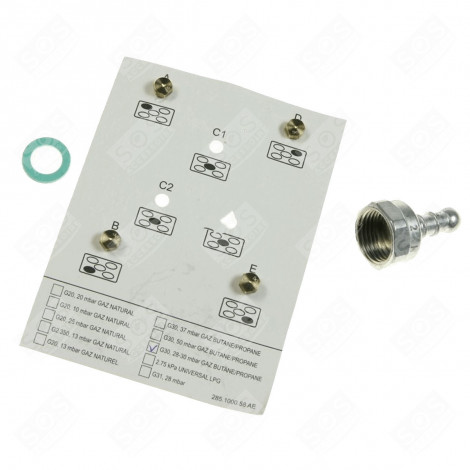 KIT INJECTEUR, GICLEUR BUTANE PLAQUE DE CUISSON - 4431100178