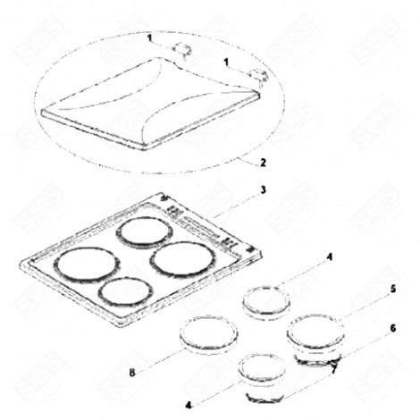 PLAQUE ÉLECTRIQUE (REPÈRE 4) FOUR, CUISINIÈRE - 45901