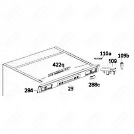 TABLEAU DE BORD (REPÈRE 284) FRIGO, RÉFRIGÉRATEUR, CONGÉLATEUR - 49038993